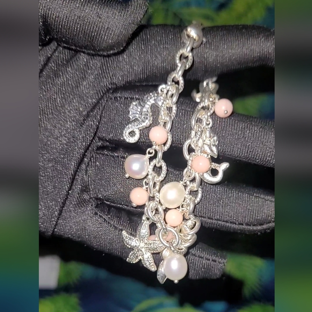 VTG MILOR ITALY 925 BEACH THEME CHARM BRACELET